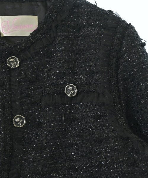 VIVIANO（ヴィヴィアーノ）ノーカラージャケット 黒 サイズ:S レディース/2200679162018