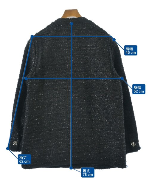 VIVIANO（ヴィヴィアーノ）ノーカラージャケット 黒 サイズ:S レディース/2200679162018