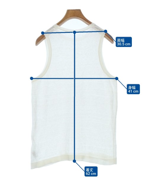 yo BIOTOP（ヨビオトープ）ベスト/ノースリーブ 白 サイズ:F レディース/2200653372044