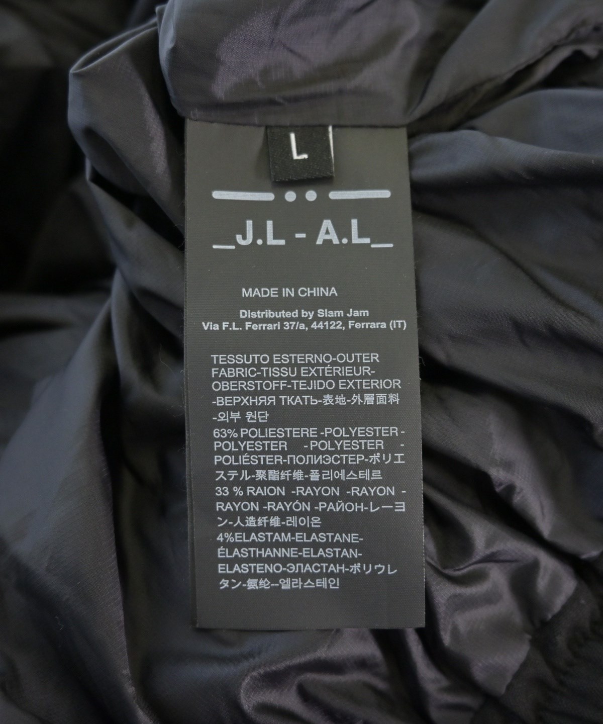 J.L-A.L ダウンジャケット/ダウンベスト 黒 L 【公式通販】