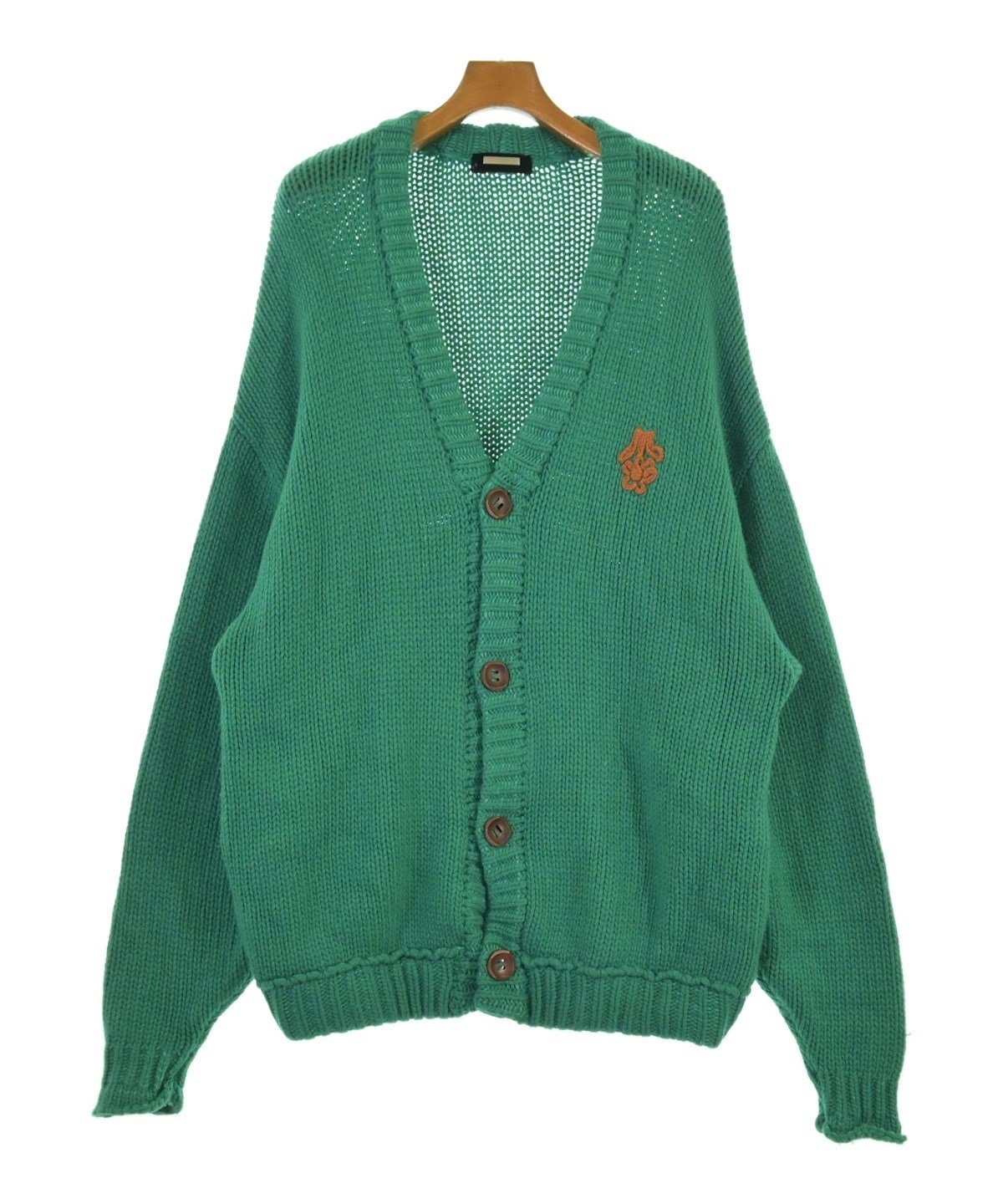 【専用】美品◇アンバーグリーム◇カーディガン◇Lサイズ◇イエロー AMBERGLEAM（アンバーグリーム）カーディガン 緑 サイズ:BIG(XL