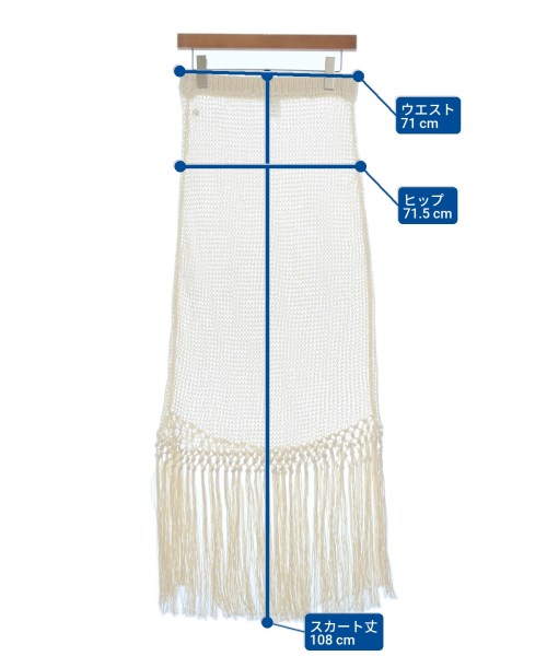 CALMER（カルメール）ロング・マキシ丈スカート 白 サイズ:-(M位) レディース/2200672871092