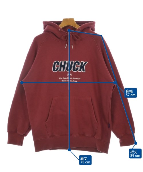 CHUCK（チャック）パーカー 赤 サイズ:M メンズ/2200668311038