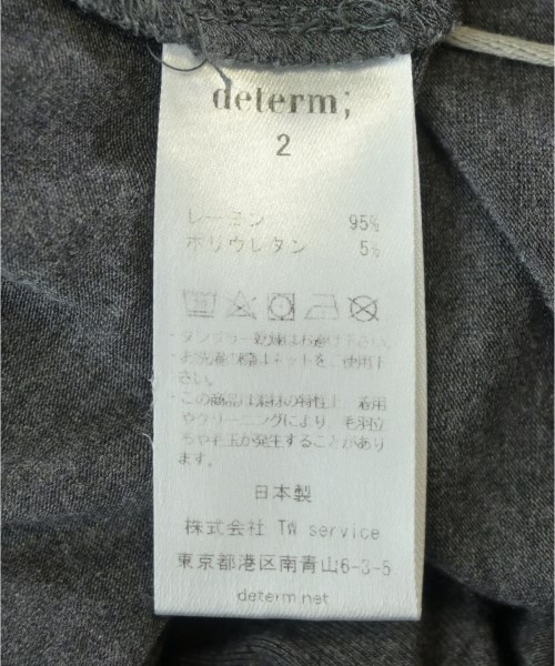 determ;（デターム）Tシャツ・カットソー グレー サイズ:2(M位) レディース/2200716229049