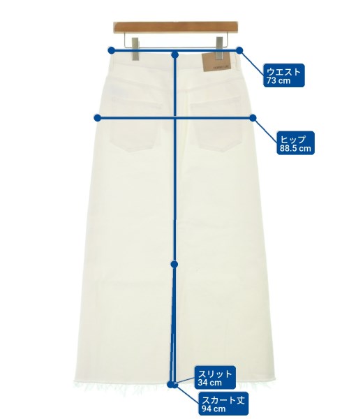 EVERYDAY I LIKE（エブリデイアイライク）ロング・マキシ丈スカート 白 サイズ:38(M位) レディース/2200621768015