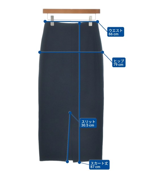 EVERYDAY I LIKE（エブリデイアイライク）ロング・マキシ丈スカート 紺 サイズ:36(S位) レディース/2200672140082