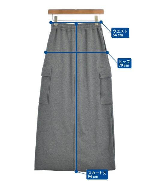 EVERYDAY I LIKE（エブリデイアイライク）ロング・マキシ丈スカート グレー サイズ:34(XS位) レディース/2200654957073