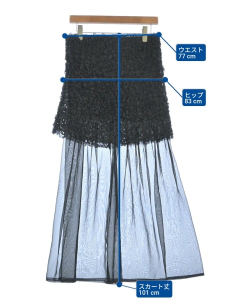 MARGE（マージ）ロング・マキシ丈スカート 黒 サイズ:F レディース/2200626783020