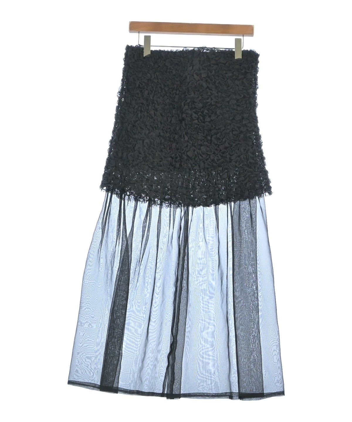 【美品】マージ　MARGE スカート　チュール　黒 MARGE（マージ）ロング・マキシ丈スカート 黒 サイズ:F レディース