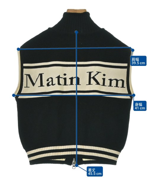 Matin Kim（マーティンキム）ベスト 黒 サイズ:S レディース/2200707003054