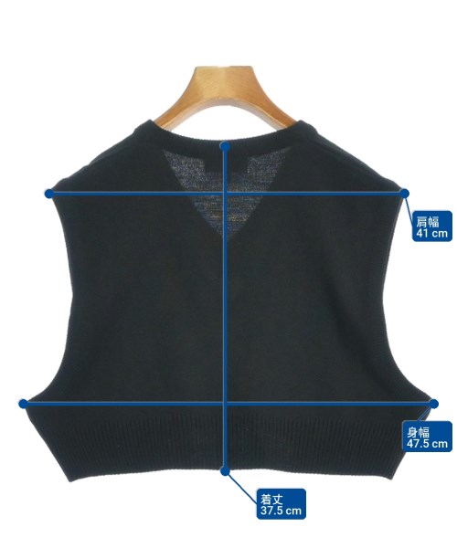 PALOMO SPAIN（パロモスペイン）ベスト 黒 サイズ:S レディース/2200662485179
