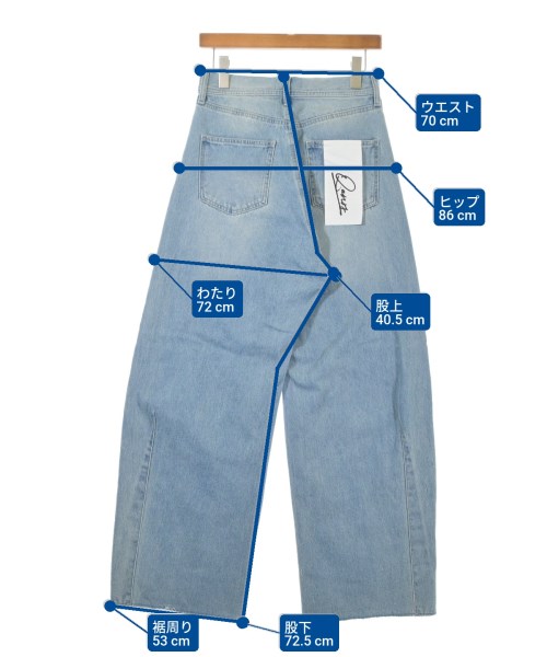 Q.anos（キュアノス）デニムパンツ 青 サイズ:2(M位) レディース/2200639530062