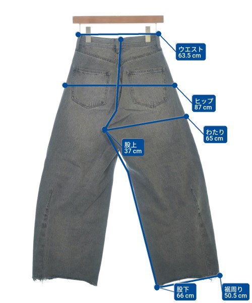 Q.anos（キュアノス）デニムパンツ グレー サイズ:PS レディース/2200616689011