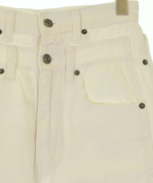 Q.anos（キュアノス）デニムパンツ 白 サイズ:0(XS位) レディース/2200675243063