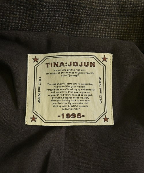 TINA:JOJUN（ティーナジョジュン）テーラードジャケット 茶 サイズ:M レディース/2200665707032