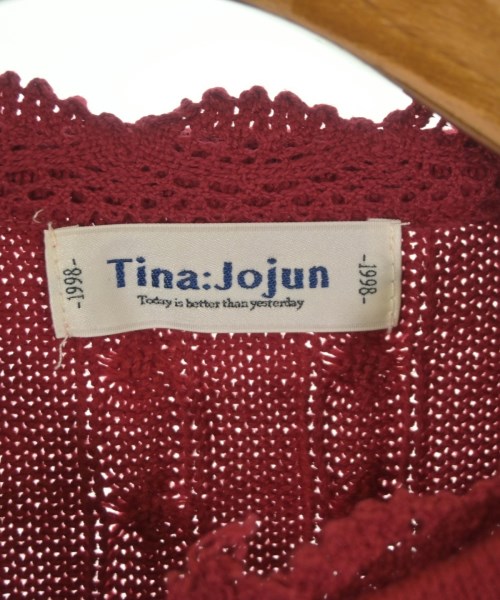 TINA:JOJUN（ティーナジョジュン）カーディガン 赤 サイズ:M レディース/2200666961167
