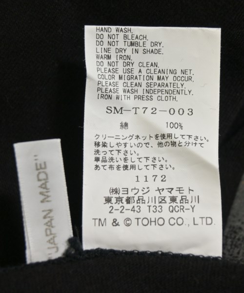 WILDSIDE YOHJI YAMAMOTO（ワイルドサイドヨウジヤマモト）Tシャツ・カットソー 黒 サイズ:3(L位) メンズ/2200642190048