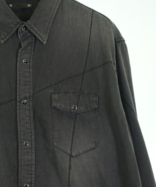 WILDSIDE YOHJI YAMAMOTO（ワイルドサイドヨウジヤマモト）カジュアルシャツ 黒 サイズ:3(L位) メンズ/2200621681062