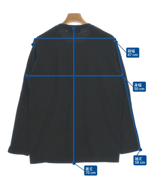 WILDSIDE YOHJI YAMAMOTO（ワイルドサイドヨウジヤマモト）Tシャツ・カットソー 黒 サイズ:3(L位) メンズ/2200622873077