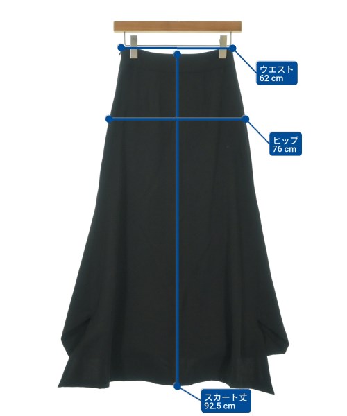 WILDSIDE YOHJI YAMAMOTO（ワイルドサイドヨウジヤマモト）ロング・マキシ丈スカート 黒 サイズ:1(XS位) レディース/2200672609084