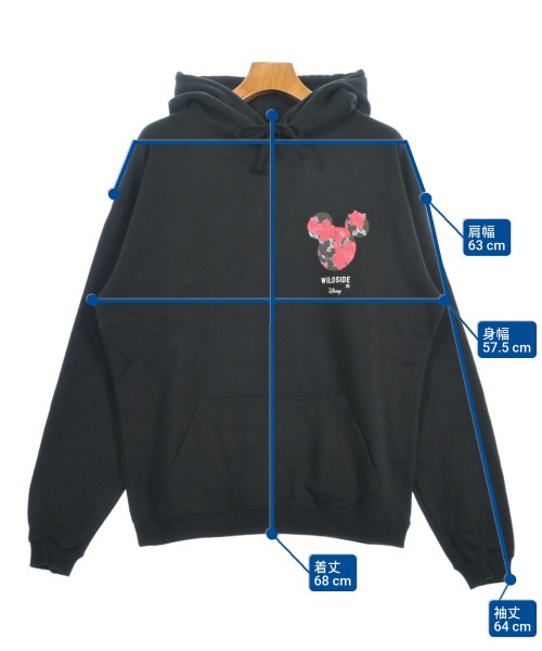 WILDSIDE YOHJI YAMAMOTO（ワイルドサイドヨウジヤマモト）パーカー 黒 サイズ:3(L位) メンズ/2200680652065