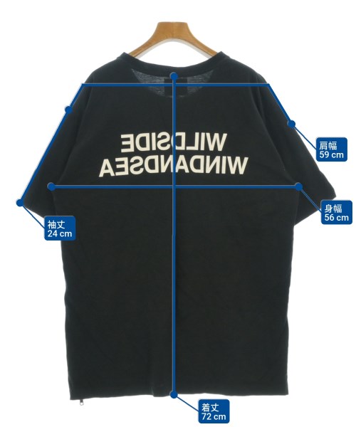 WILDSIDE YOHJI YAMAMOTO（ワイルドサイドヨウジヤマモト）Tシャツ・カットソー 黒 サイズ:4(L位) メンズ/2200681809086