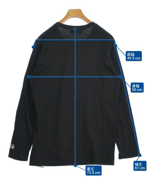 WILDSIDE YOHJI YAMAMOTO（ワイルドサイドヨウジヤマモト）Tシャツ・カットソー 黒 サイズ:3(L位) メンズ/2200698053069