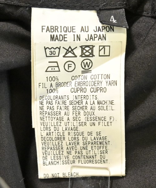 WILDSIDE YOHJI YAMAMOTO（ワイルドサイドヨウジヤマモト）カジュアルシャツ 黒 サイズ:4(XL位) メンズ/2200701217075