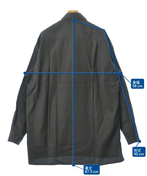 WILDSIDE YOHJI YAMAMOTO（ワイルドサイドヨウジヤマモト）カジュアルシャツ 黒 サイズ:4(XL位) メンズ/2200701217075