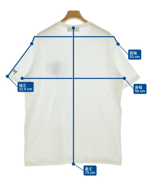 WILDSIDE YOHJI YAMAMOTO（ワイルドサイドヨウジヤマモト）Tシャツ・カットソー 白 サイズ:-(XL位) メンズ/2200654888025