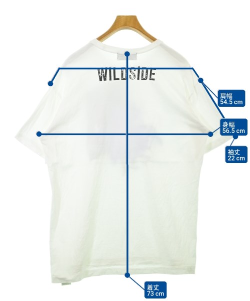 WILDSIDE YOHJI YAMAMOTO（ワイルドサイドヨウジヤマモト）Tシャツ・カットソー 白 サイズ:4(XL位) メンズ/2200711435070