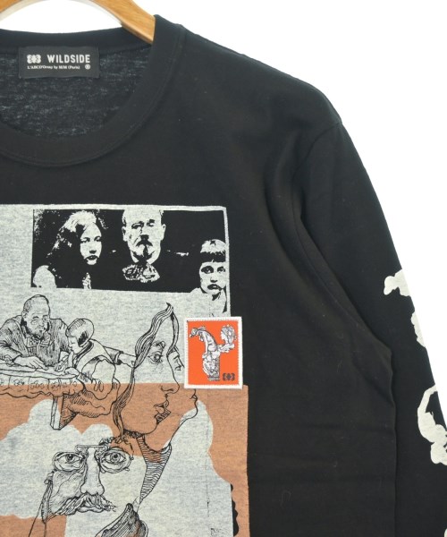 WILDSIDE YOHJI YAMAMOTO（ワイルドサイドヨウジヤマモト）Tシャツ・カットソー 黒 サイズ:3(L位) メンズ/2200636189638