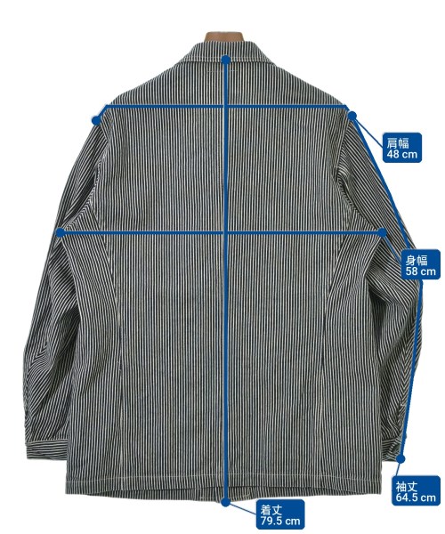 WILDSIDE YOHJI YAMAMOTO（ワイルドサイドヨウジヤマモト）カバーオール 紺 サイズ:2(M位) メンズ/2200702646034