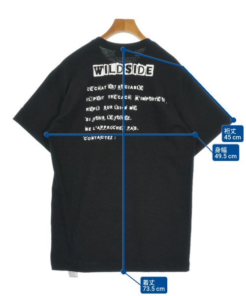 WILDSIDE YOHJI YAMAMOTO（ワイルドサイドヨウジヤマモト）Tシャツ・カットソー 黒 サイズ:3(L位) メンズ/2200664928100