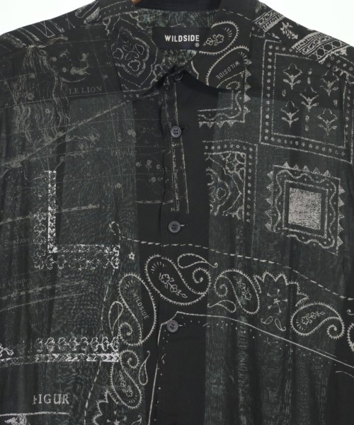 WILDSIDE YOHJI YAMAMOTO（ワイルドサイドヨウジヤマモト）カジュアルシャツ 黒 サイズ:3(M位) メンズ/2200725379049