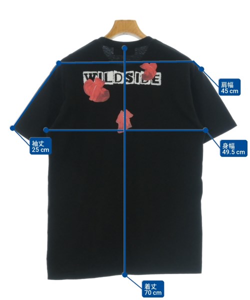 WILDSIDE YOHJI YAMAMOTO（ワイルドサイドヨウジヤマモト）Tシャツ・カットソー 黒 サイズ:3(L位) メンズ/2200725631055