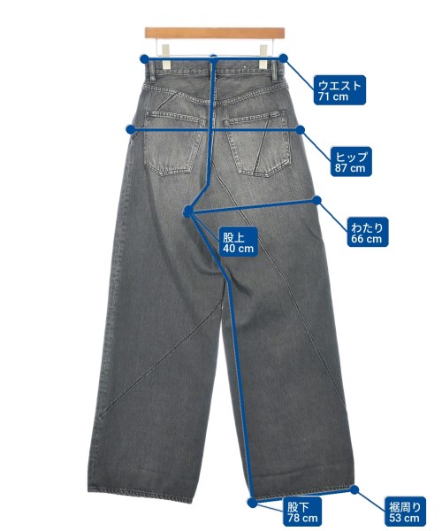 WILDSIDE YOHJI YAMAMOTO（ワイルドサイドヨウジヤマモト）デニムパンツ 黒 サイズ:5(XL位) メンズ/2200726189012