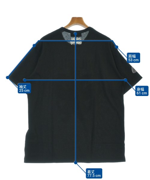 WILDSIDE YOHJI YAMAMOTO（ワイルドサイドヨウジヤマモト）Tシャツ・カットソー 黒 サイズ:3(L位) メンズ/2200689742019