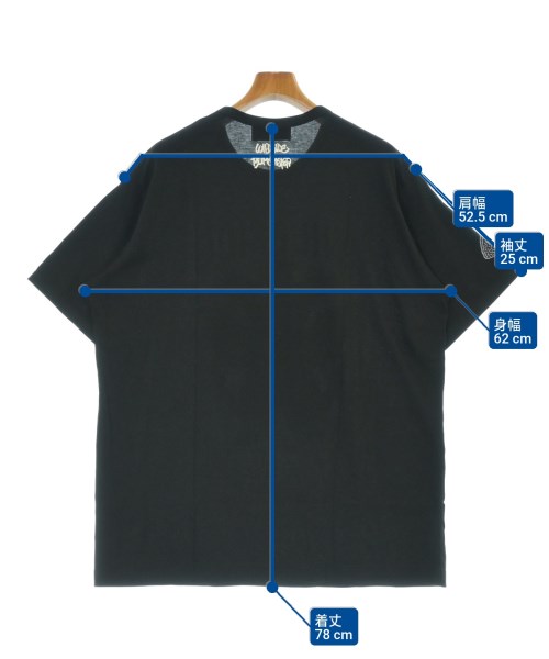 WILDSIDE YOHJI YAMAMOTO（ワイルドサイドヨウジヤマモト）Tシャツ・カットソー 黒 サイズ:3(L位) メンズ/2200689742026