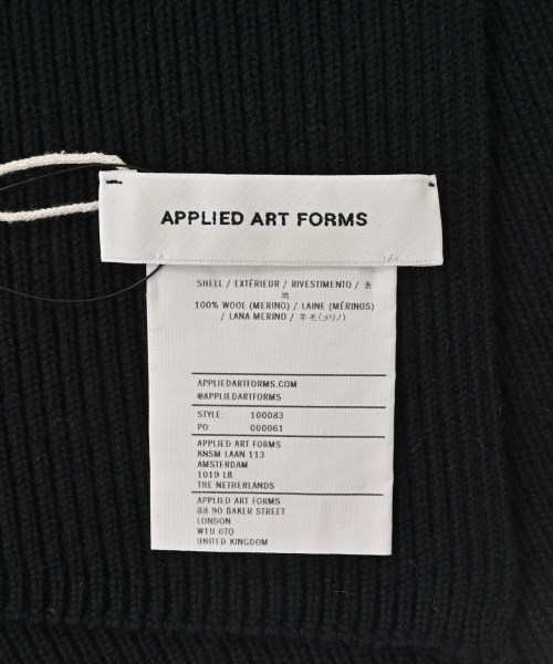 APPLIED ART FORMS（アプライドアートフォームズ）マフラー 黒 サイズ:- メンズ/2200685286043