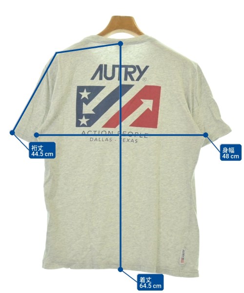 AUTRY（オートリー）Tシャツ・カットソー グレー サイズ:M メンズ/2200723204077
