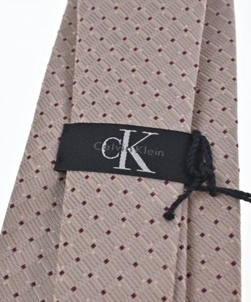 CK CALVIN KLEIN（シーケーカルバンクライン）ネクタイ ベージュ サイズ:- メンズ/2200685120255