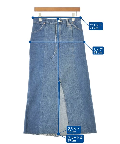 E.L.V. DENIM（イーエルヴィーデニム）ロング・マキシ丈スカート 青 サイズ:26(M位) レディース/2200722374061