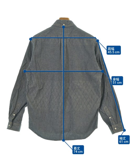 graphzero（グラフゼロ）カジュアルシャツ 紺 サイズ:XL メンズ/2200641569012