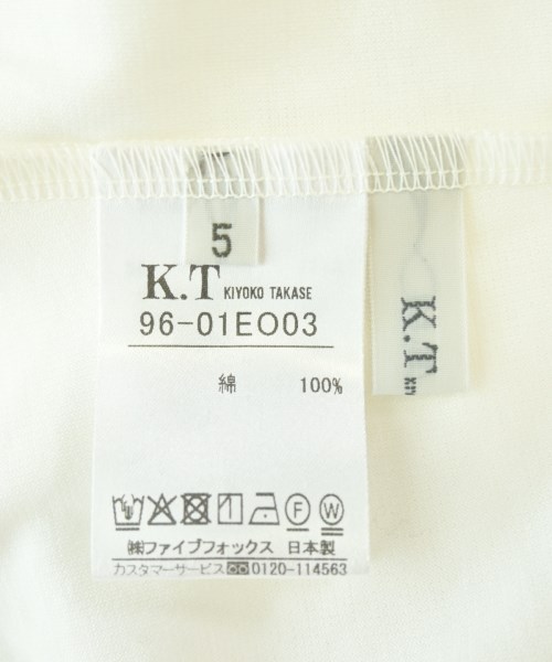K.T KIYOKO TAKASE（ケーティーキヨコタカセ）Tシャツ・カットソー 白 サイズ:5(XXL位) レディース/2200704086043