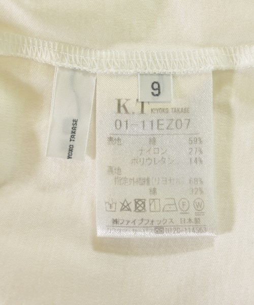K.T KIYOKO TAKASE（ケーティーキヨコタカセ）Tシャツ・カットソー 白 サイズ:9(M位) レディース/2200723839095