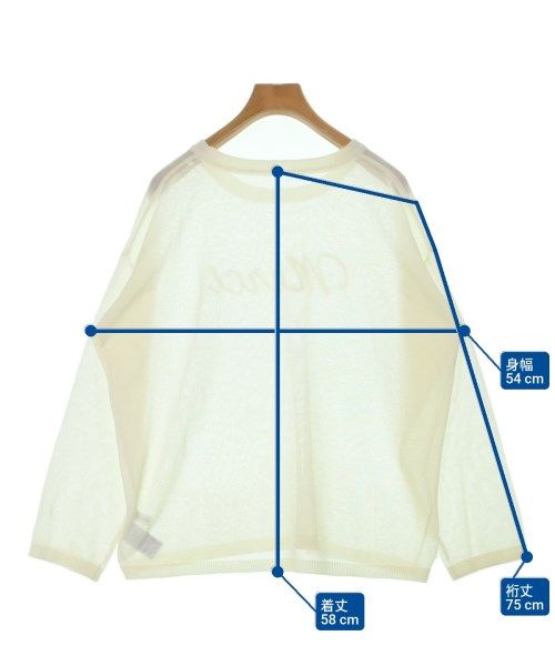 LE CERCLE par rope（ルセルクルパーロペ）ニット・セーター 白 サイズ:F レディース/2200648122050