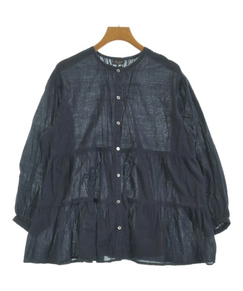 Lene(レネ)ブラウス 紺 サイズ:F/2200678674062