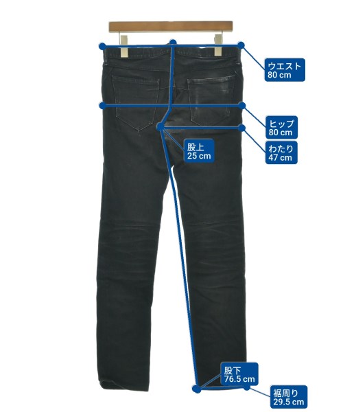 n(n) BY NUMBER (N)INE（エヌエヌバイナンバーナイン）デニムパンツ 黒 サイズ:30(M位) メンズ/2200627751035