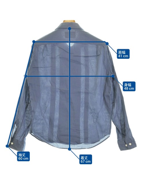 n(n) BY NUMBER (N)INE（エヌエヌバイナンバーナイン）カジュアルシャツ 青 サイズ:2(M位) メンズ/2200647524039